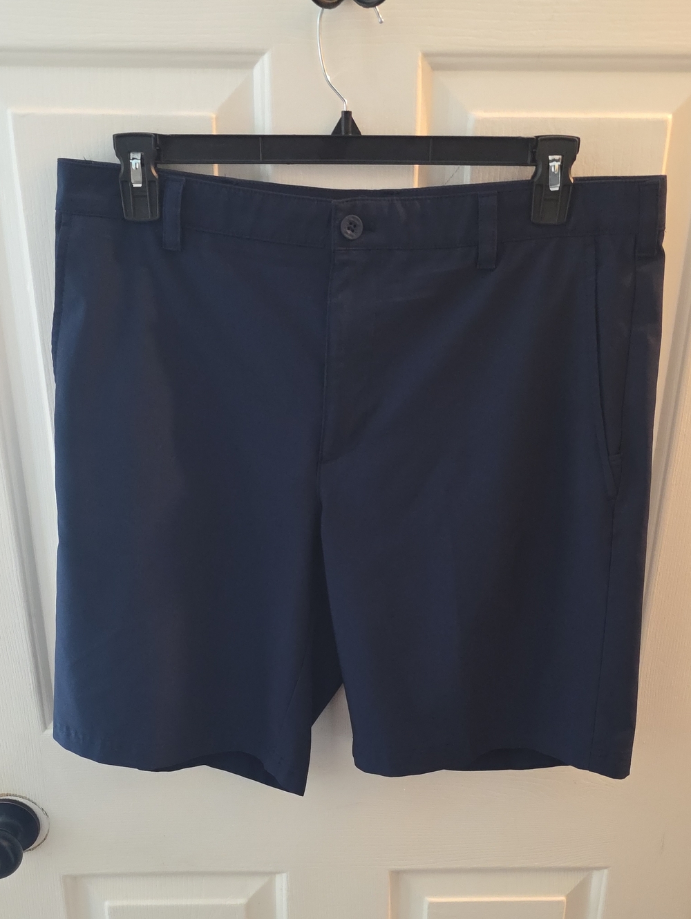Izod Navy Flat-Front Performance Shorts